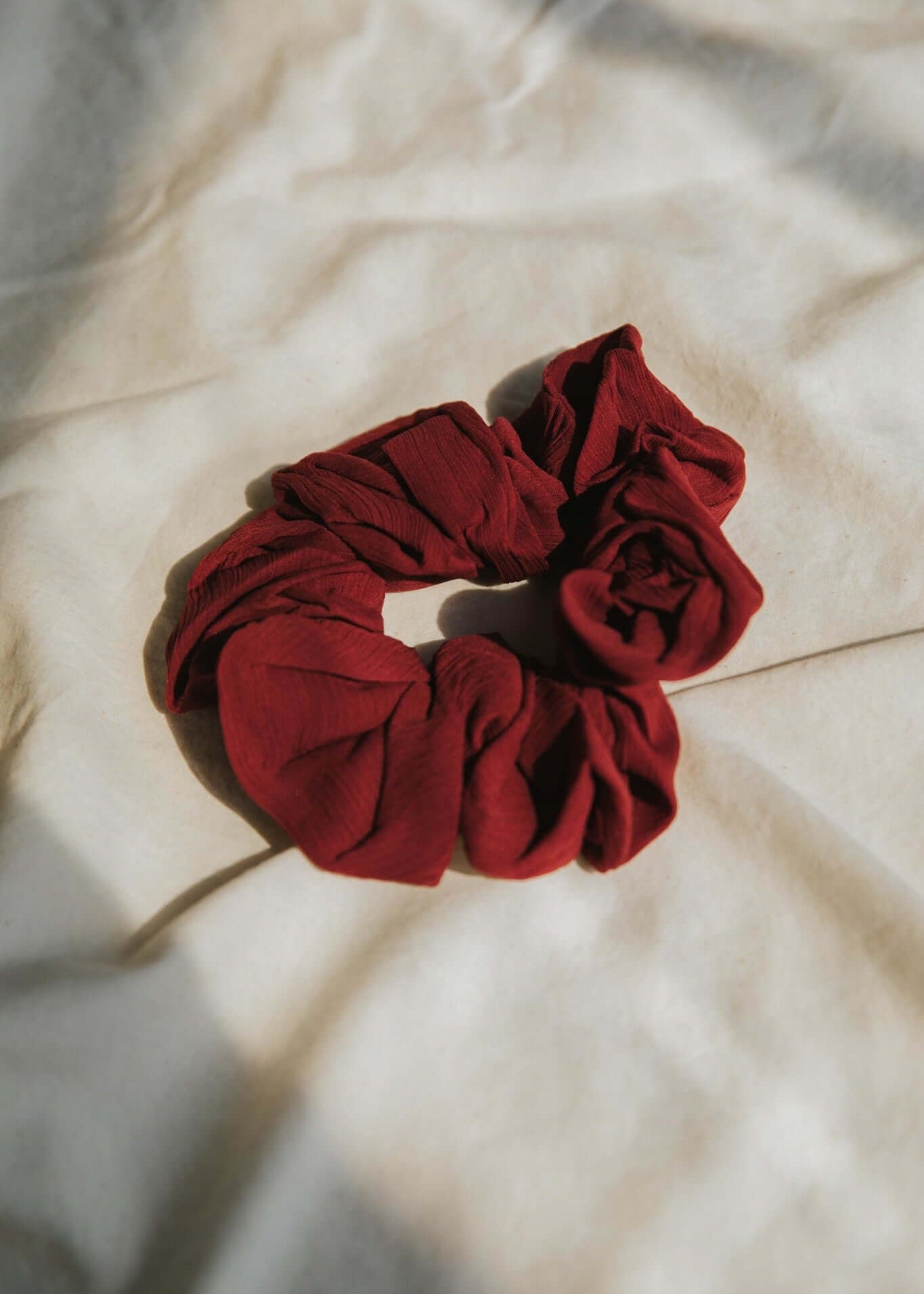 Vela auburn chiffon scrunchie