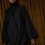 black trench abaya
