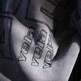 VELA charcoal rhinestone crewneck