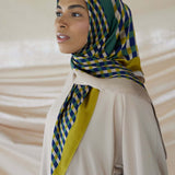 green plaid silk