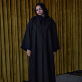 black trench abaya