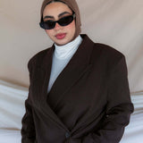 chestnut brown contour hijab