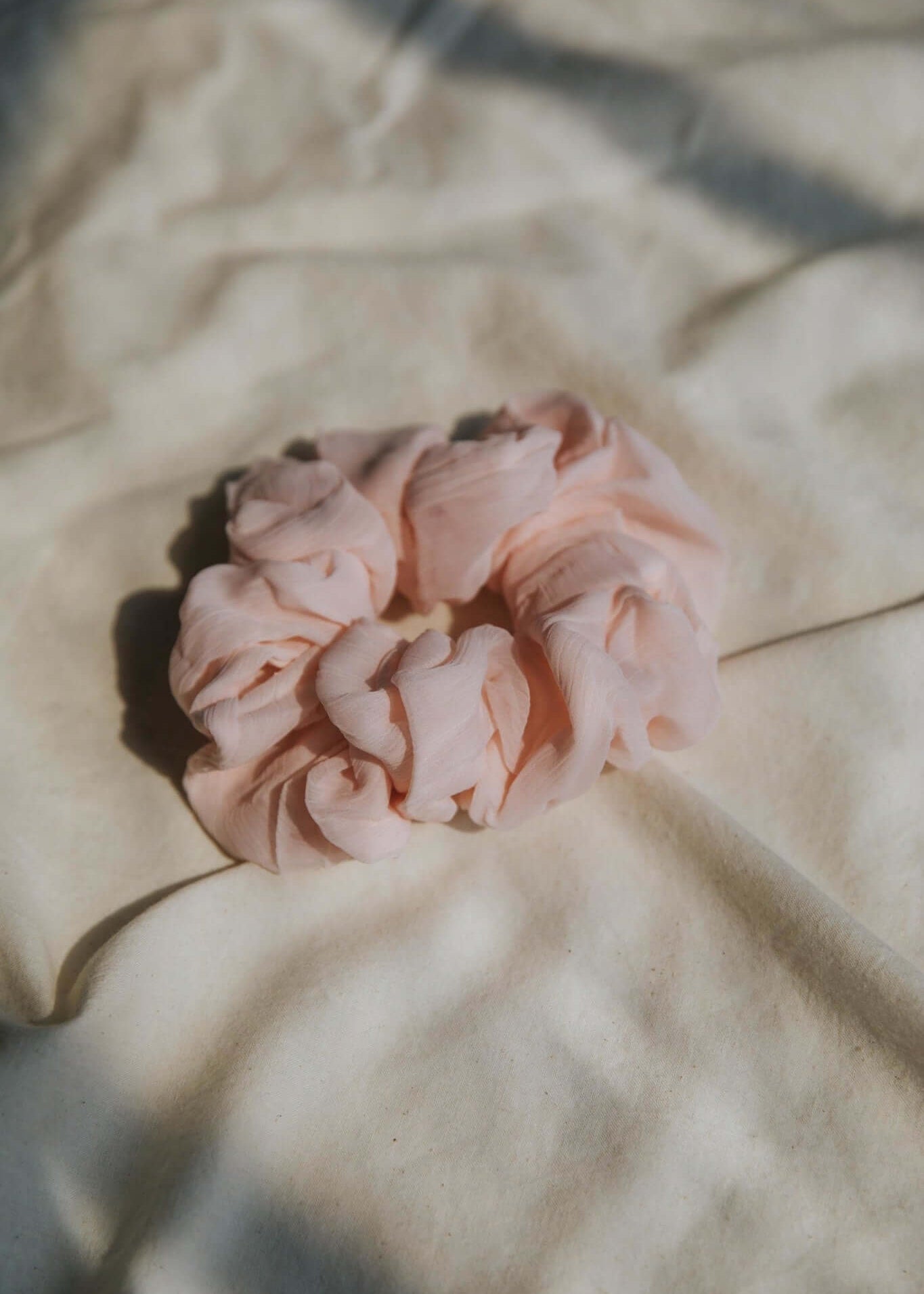 Vela petal pink chiffon scrunchie