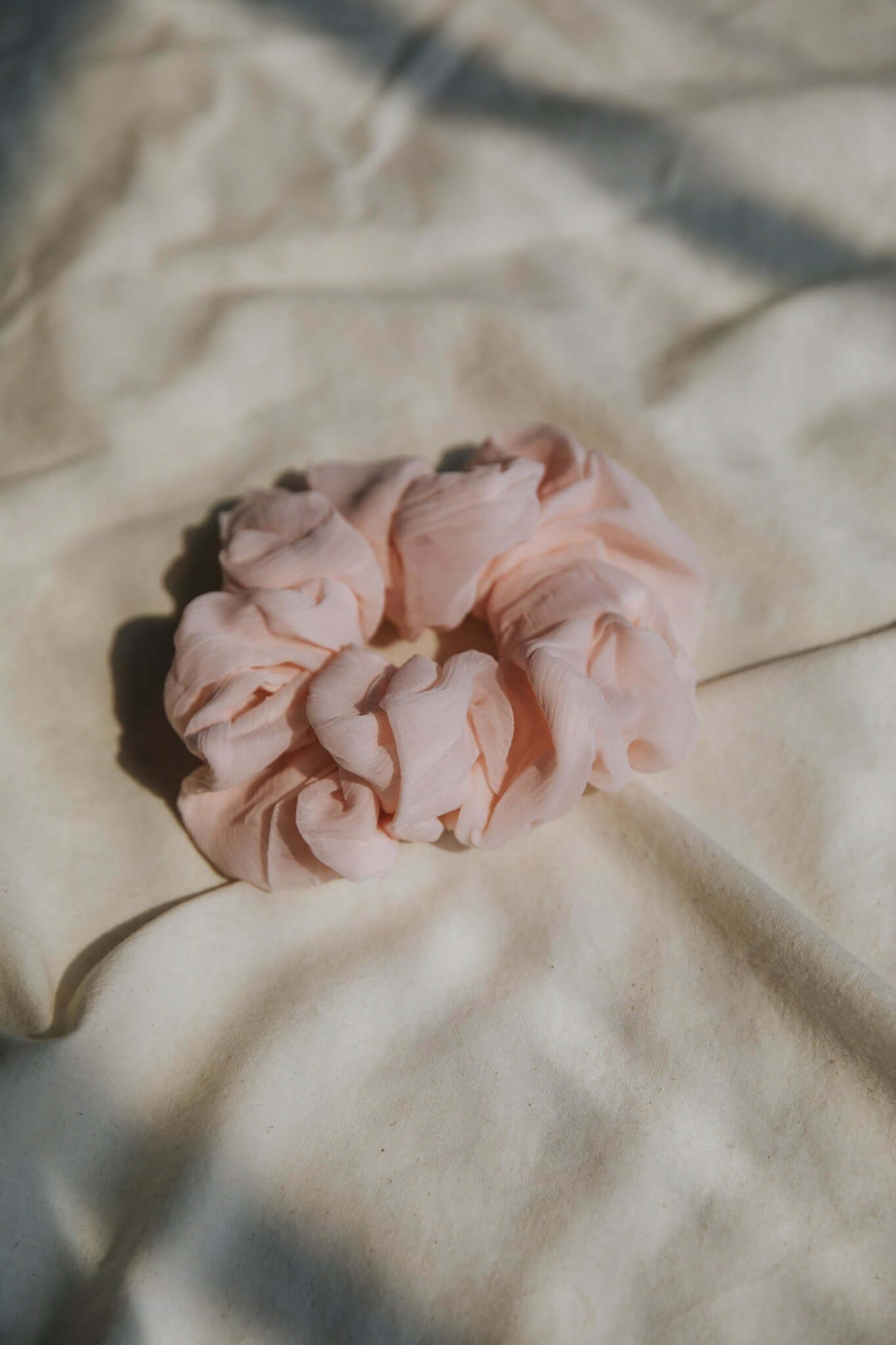 Vela petal pink chiffon scrunchie
