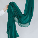 emerald green silk chiffon