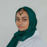 emerald green silk chiffon