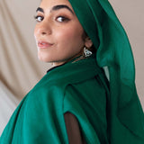 vela emerald silk chiffon