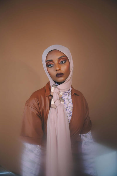 Rose Gold Silk Chiffon Hijab - Vela Popular Modest Hijabs